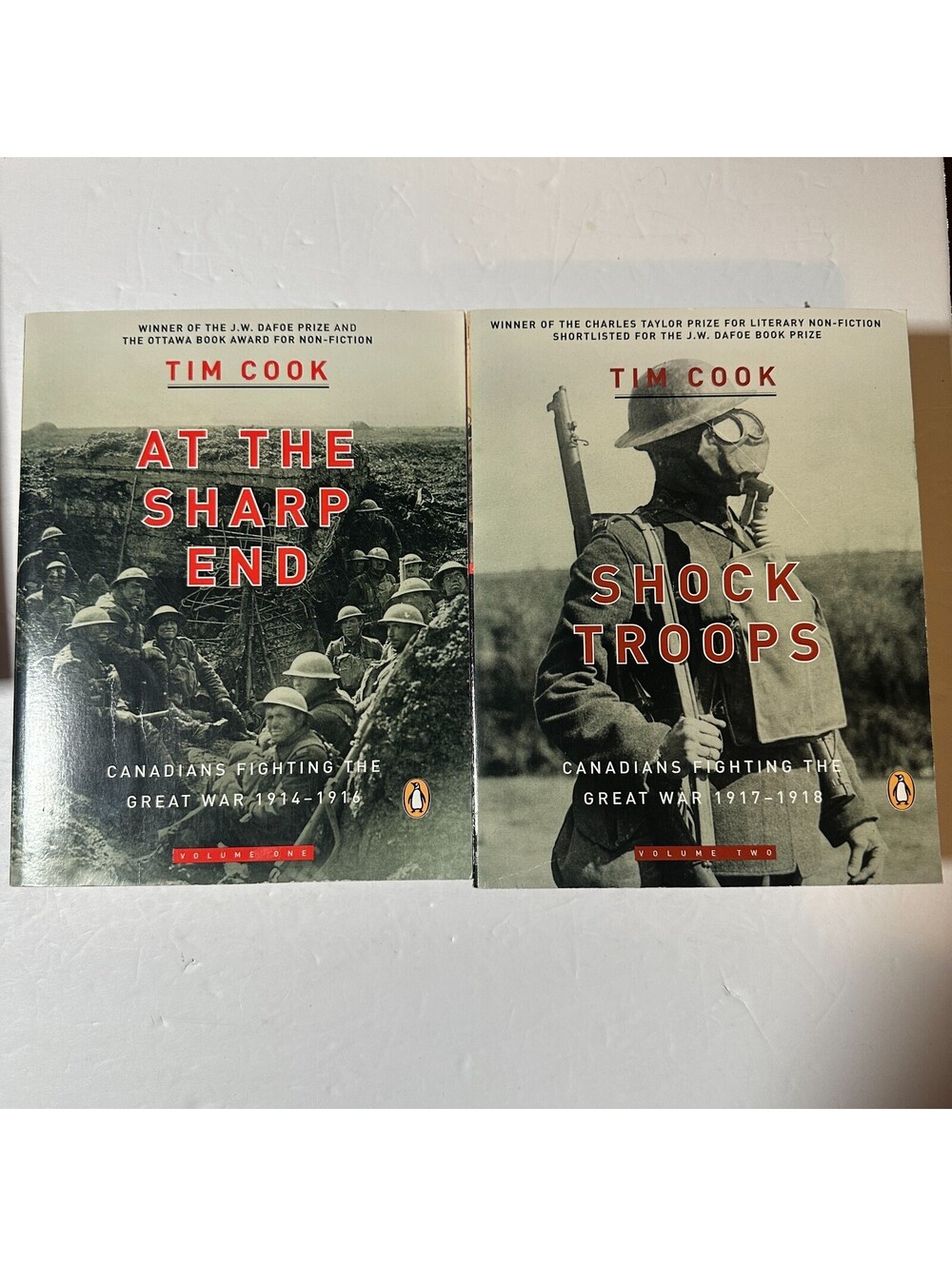 At the Sharp End + Shock Troops Tim Cook 2 Book Set Canadians Great War WWI